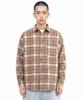 QT8 GARMENTS Lb Rustic Core Flannel Check Shirt (Beige)