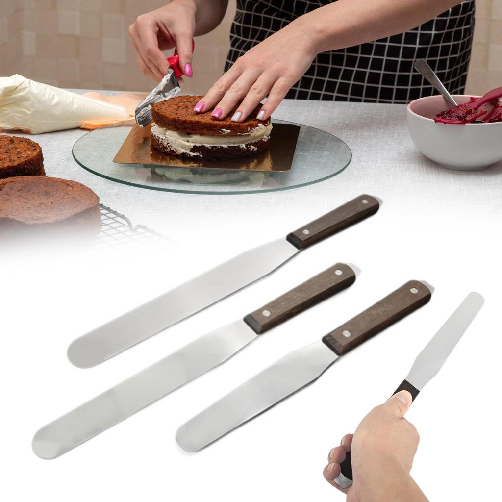Stainless Steel Ink Adjusting Knife wIth Wood Handle Solder Paste Mixing Knife Screen Printing Scraper Tool Accessories