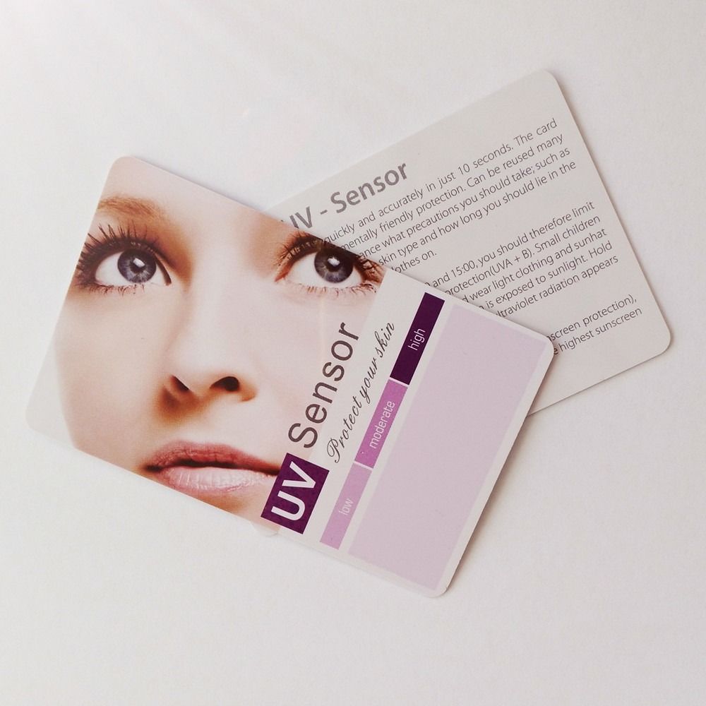 Portable UVB Test Card Reusable UV Sensor Card High Quality UV Test Card  For Outdoor Camping
