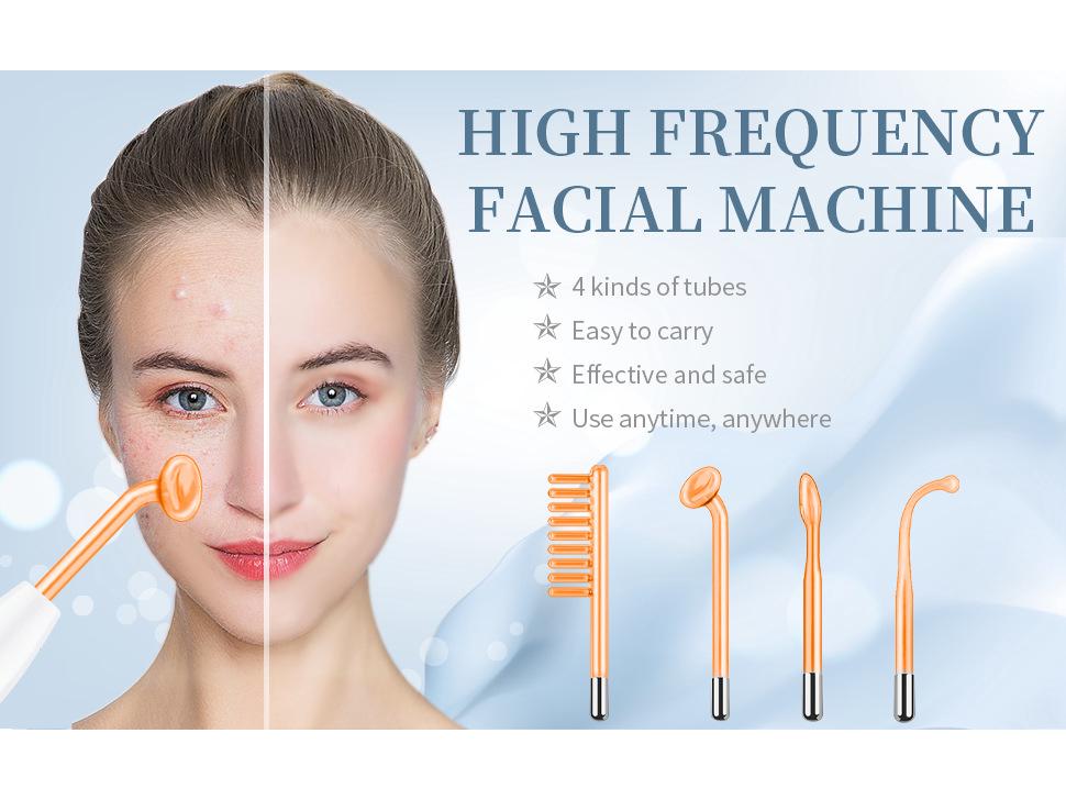 High-Frequency Electrotherapy Beauty Wand for Home Use