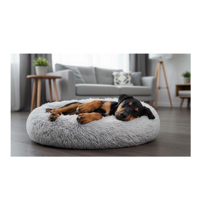 Panier rond 50 x 18 x 32 cm Gris clair