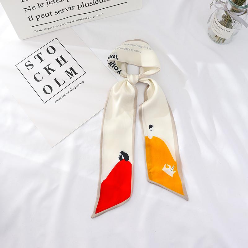 100cm*7cm Summer long fashion female small scarf scarves female flowers hair ribbon hairband women skinny scarf women