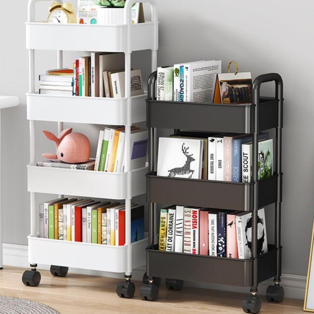 Mobiler Lagerwagen Haushaltsküche Multifunktionaler Wagen Räder Große Kapazität Haushalts-Räder Stabil Lagerregal
