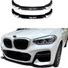 Compatible for BMW X3 G01 X4 G02 M40i M40d M-Pack M-Sport 2018-2021 Spoiler Diffuser Car Front Bumper Lip Splitter Black Body Kit Tuning(Bright