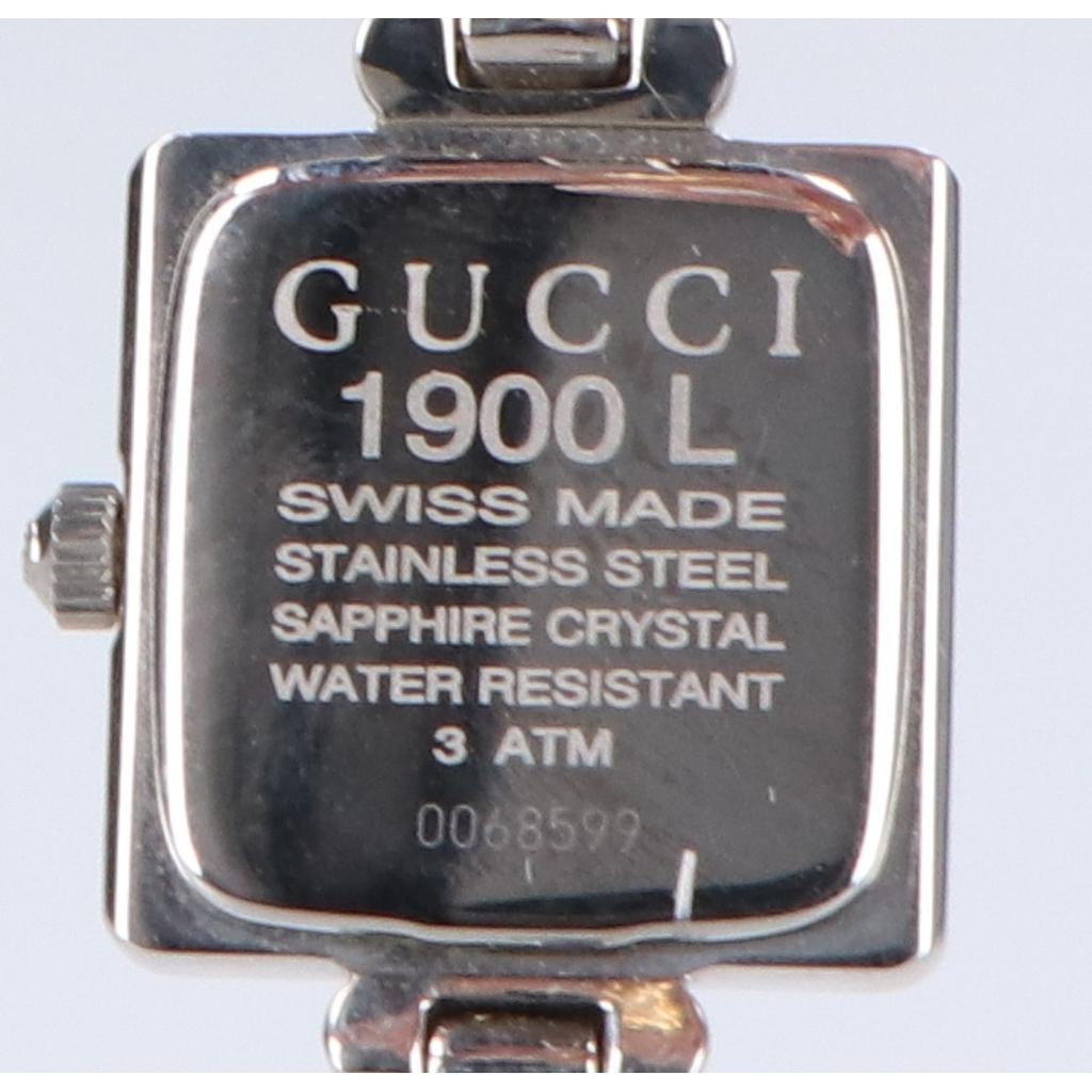 GUCCI 1900L Swearface Quartz Bangle Watch/ Watches SilverUsed