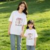 Schweres 100% Baumwolle Mutter-Tochter Rundhals Sommer-T-Shirt - Lockerer Schnitt, Kurzarm Wesentlich für 2026