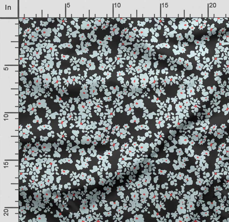 Soimoi Floral Print,  Cotton Cambric, Quilting Fabric Sold by The Yard 42 Inch Wide, Medium Weight Cotton Fabric, Sewing  Supplies,Blue &