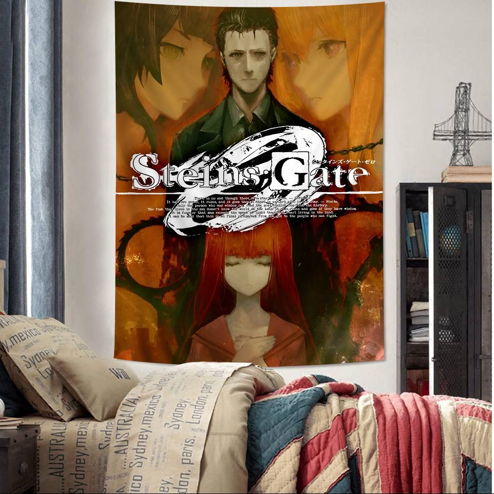Steins Gate Anime Tapestry Wall Hanging Decoration Household Wall Hanging Home Decor