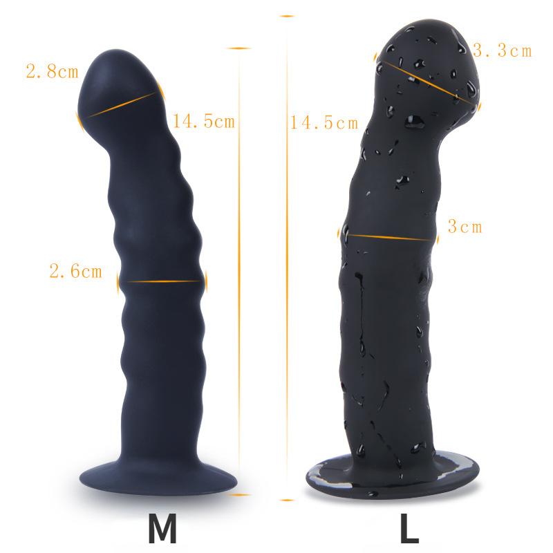 Anal Plug Set - Prostate G-Spot Stimulator, Silicone Butt Plugs with Suction Base, Anal Beads for Men & Women