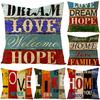 Home Polyester Pillowcase Retro Book Brief Series Square Sofa Pillowcase