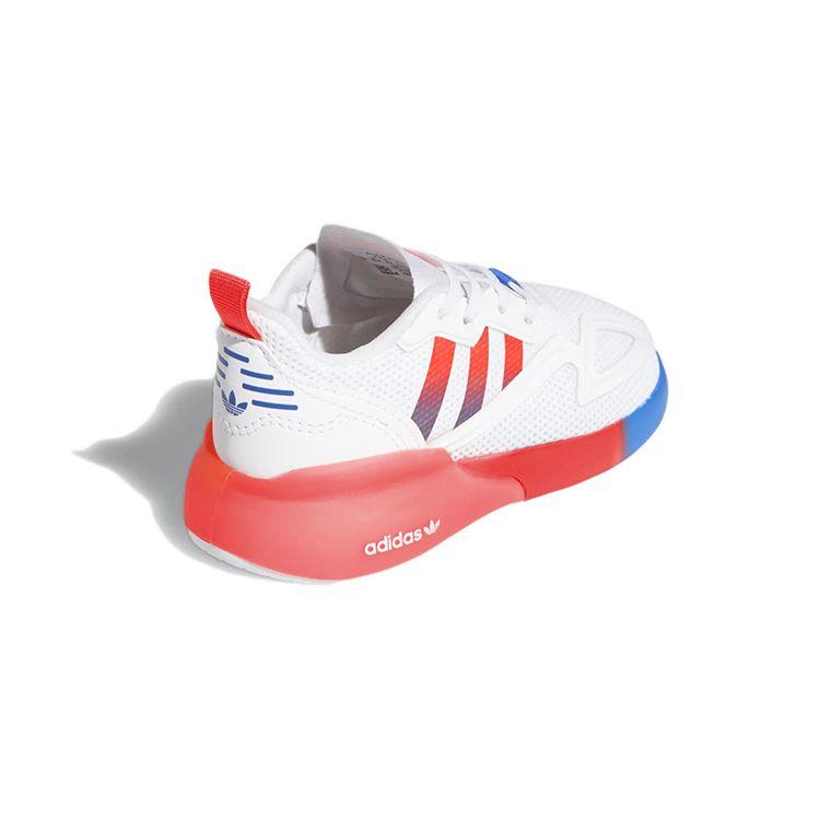 Adidas Originals ZX 2K Non-Slip Low-Top Walking Shoes Baby Shoes White Orange Blue FX9534