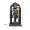 Ram Lalla Idol, 10,16 cm Höhe, Schwarz, 3D-gedruckt, UV-Harz, Hinduistische Religionsstatue von Lord Rama Ayodhya