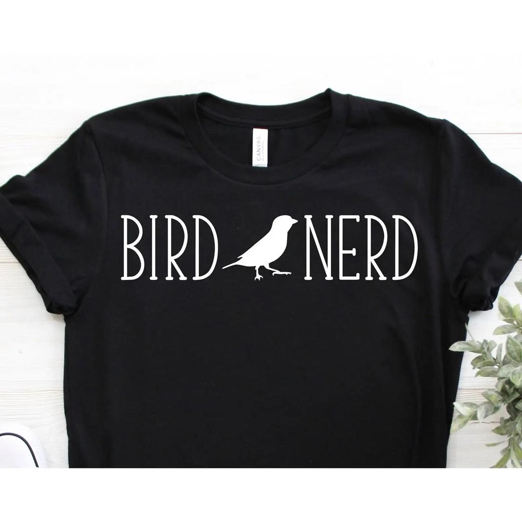 Bird Nerd T Shirt Funny Watching for Lover Birdwatcher Birding Casual vintage Washed Unisex Stretched Slightly fashion