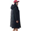 Anta Letter Zipper Hooded Comfortable Breathable Versatile Casual Long Down Jacket Women outerwear Basic-Black 962448902-4
