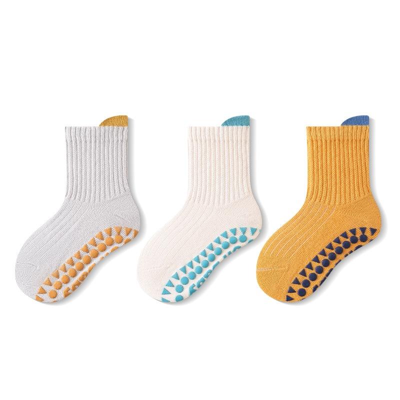 3 Paar/Los Baby Boden Socken Für Mädchen Jungen Frühling Herbst Neugeborenes Mädchen Junge Kleinkind Kurze Socke Kinder Anti-Rutsch Socken 0-5 Jahre