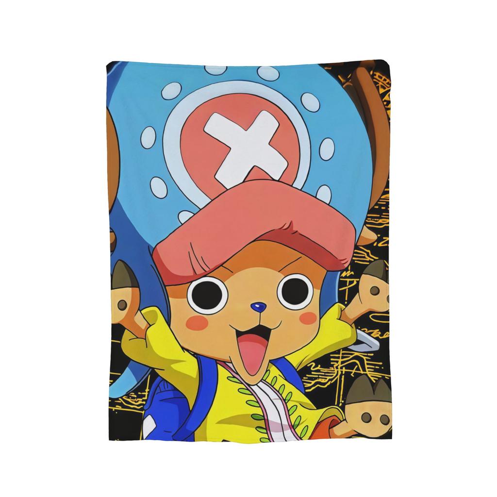 One Piece Tony Tony Chopper Anime Deken Flanel Herfst/Winter Draagbare Zachte Worpdeken voor Thuis Bank Sprei
