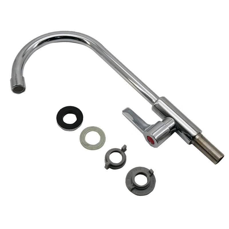 Haishedick 360° Rotating Stainless Steel Single Cold Kitchen Faucet Single Cold