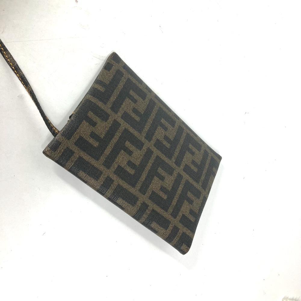Fendi Torba Siatkowa Torba Plażowa Vintage Zucca Torba Tote z Puzderkiem Torba na Ramię Brązowa