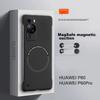 POZZO Case for Huawei P60/P60 Pro, Ultra-Thin Matte for Huawei P60/P60 Pro, Borderless MagSafe Magnetic Heat Dissipation Case in Starry Night Black
