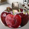 Broccoli Fruit Print Round Carpet – Soft Non-Slip Area Rug for Kitchen, Bathroom, Living Room or Bedroom Floor Decor