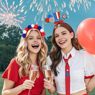 1/15 st Party Pannband Amerikanska Flaggan Pannband Memorial Day Självständighetsdagen 4 juli Huvudsmycke Patriotisk Festaccessoar
