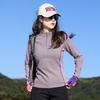Outdoor Quick-drying Clothes Women's Long-sleeved T-shirt Sweat-absorbing and Breathable Anti-ultraviolet Color Matching Elastic Slim Mountain Hiking