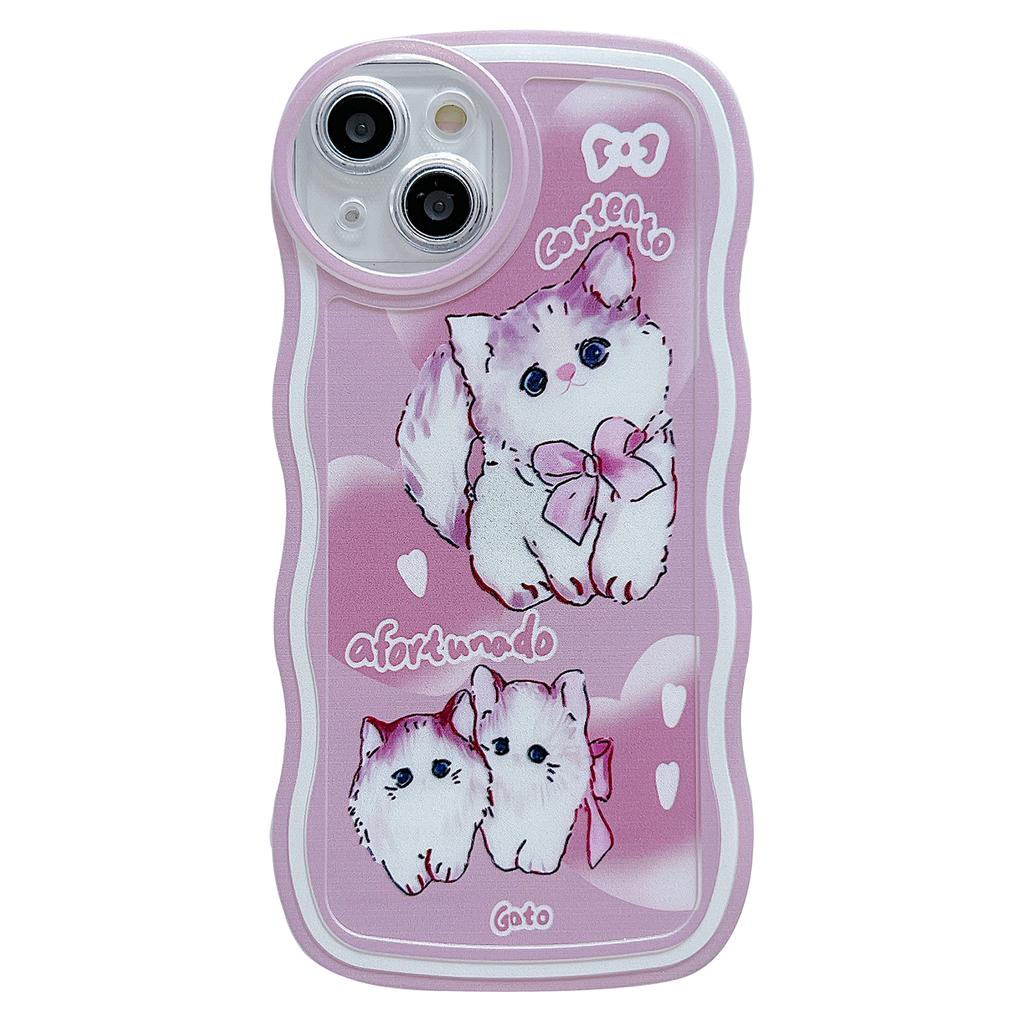 For iPhone 13 Case Wave Shape Edge Anti-Scratch Phone Protector