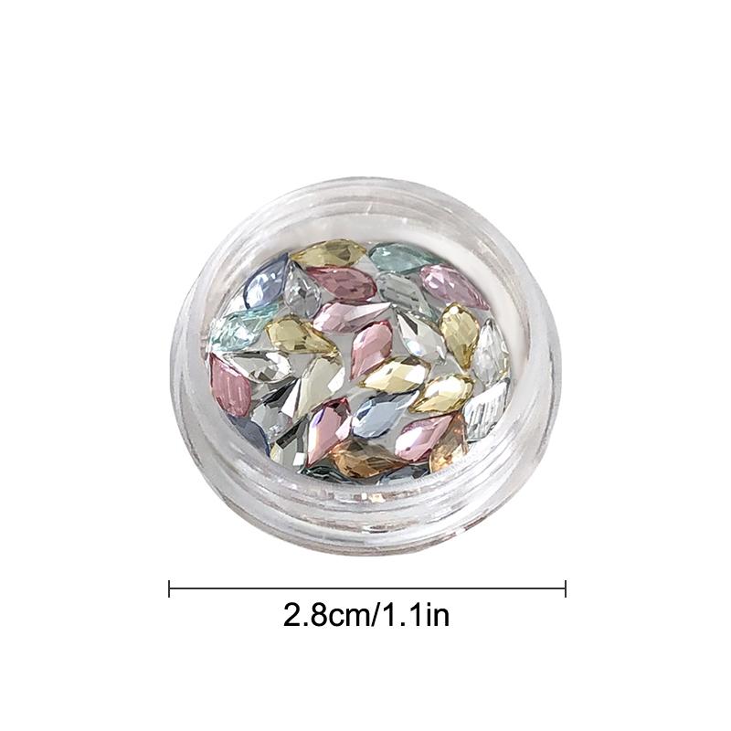 30 Pcs/Box Irregular-Shaped Drill Nail Art 3D Nail Stones Gems Pearl Diy Manicure Decorations Accessories