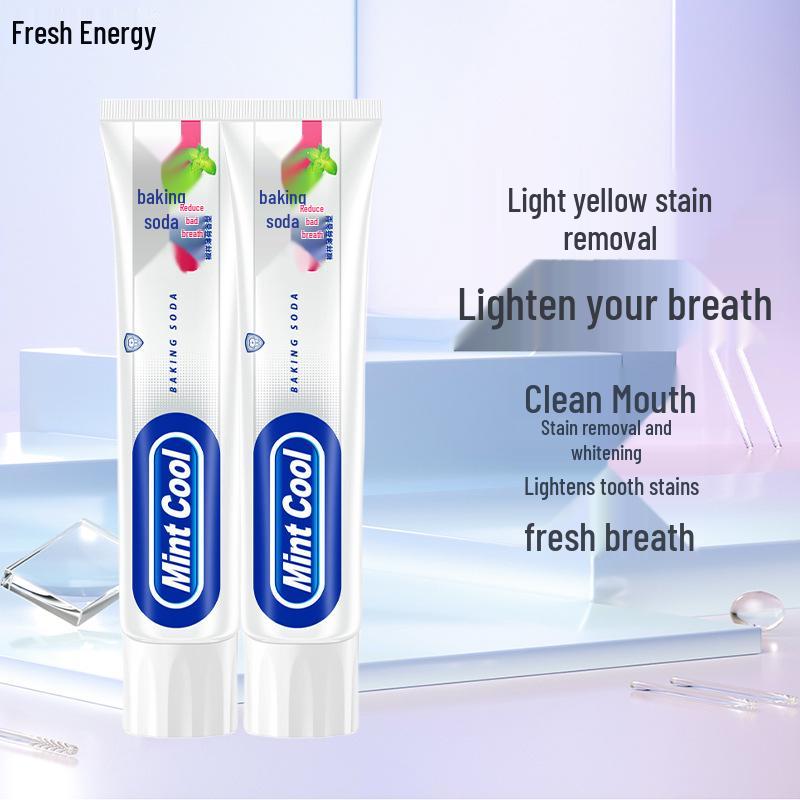 

Genuine Baking Soda Toothpaste 100g - Reduces Bad Breath, Whitens, Removes Stains, and Brightens Smile