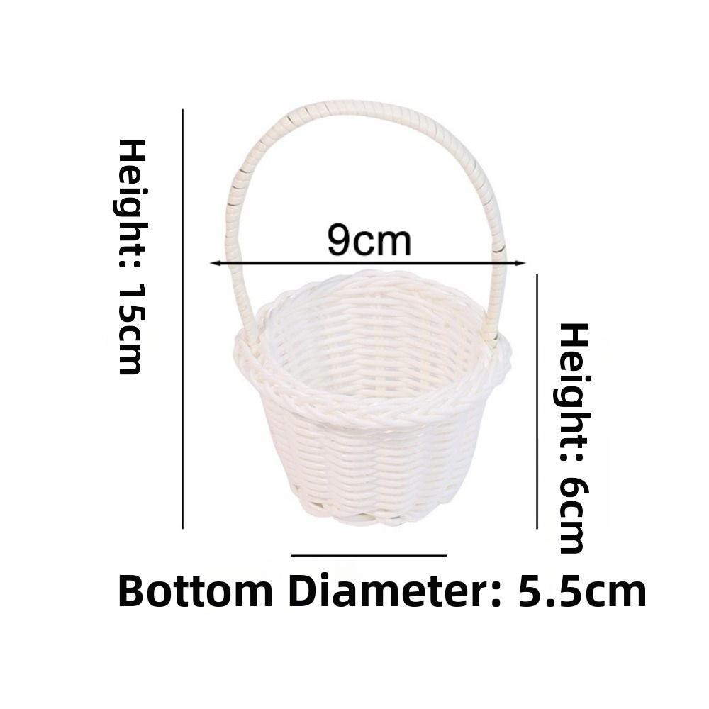 Beautiful Handmade Flower Storage Basket Hand-Woven Round Shape Storage Baskets Shopping Storage Hamper Basket