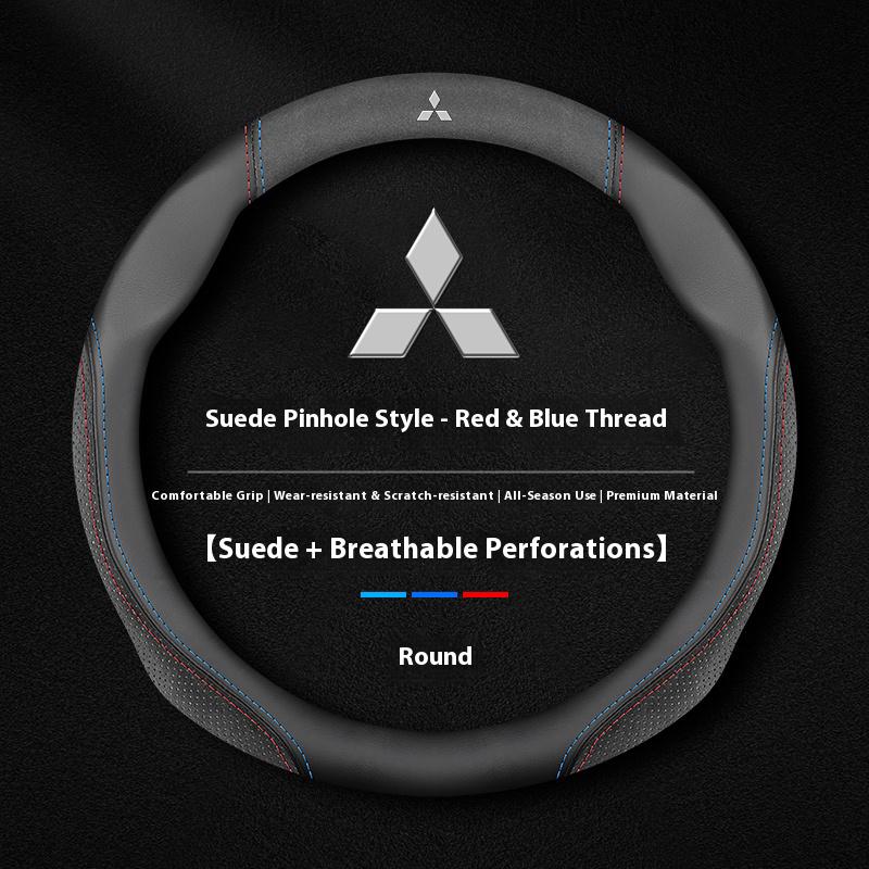 For Mitsubishi Outlander Pajero Asx Colt Lancer EX Evolution X L200 Triton RALLIART Delica Eclipse Car Steering Wheel Cover