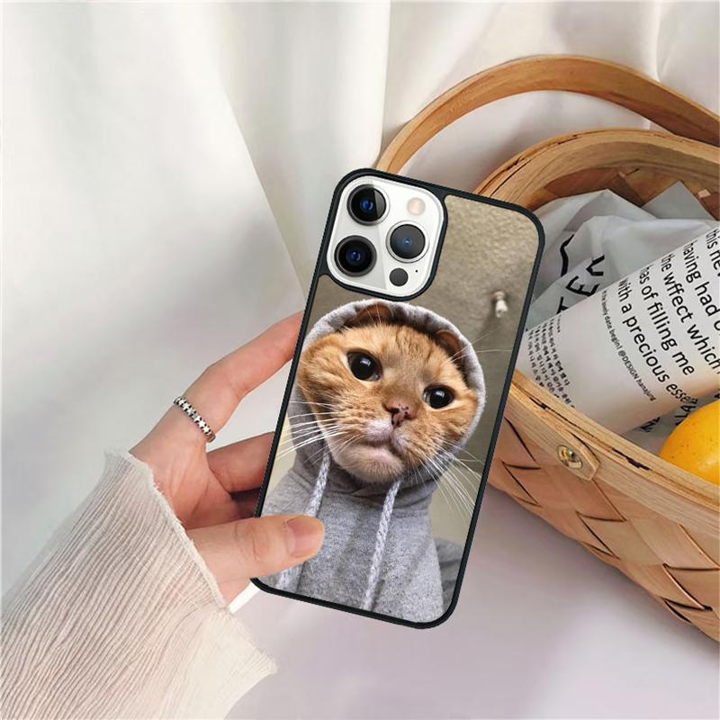 Lovely Pet Cute Animal Cat Phone Case For iPhone 17 Air 16 15 14 11 12 13 Pro  MAX Plus Coque Cover Shell