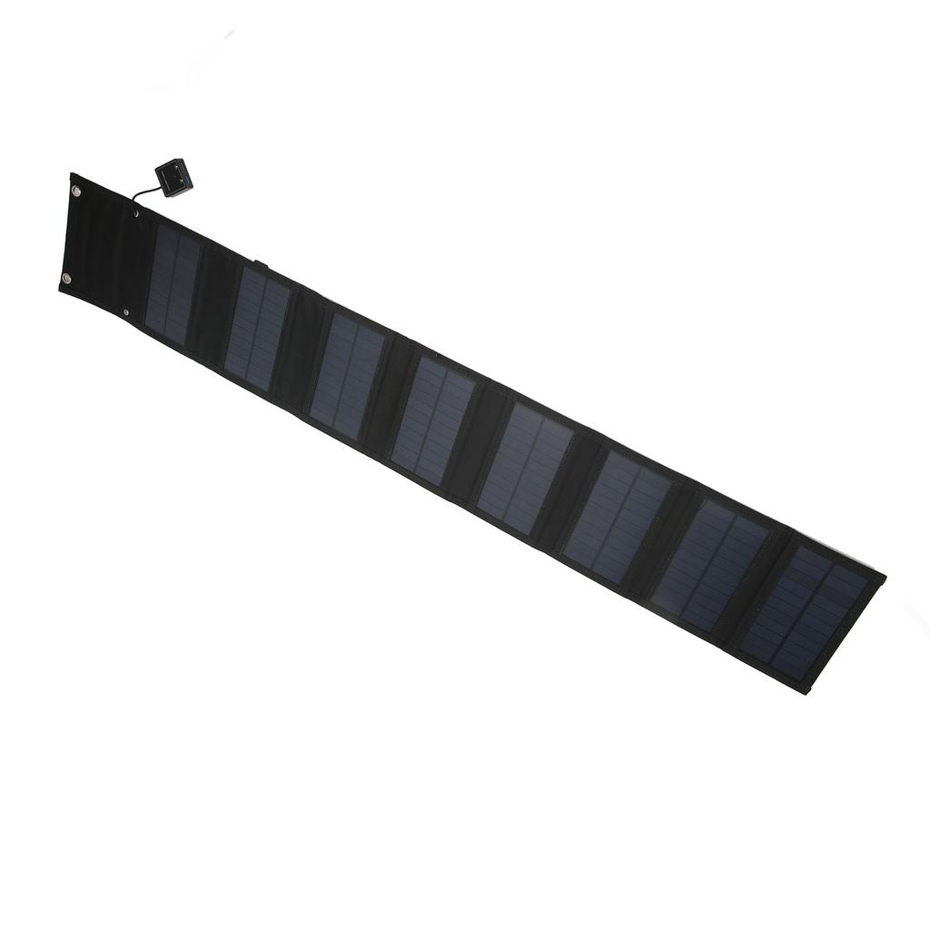 25W 5V Foldable Solar Charger Kit 8 Fold Solar Panels with 1 To 3 USB Charging Cable and Climbing