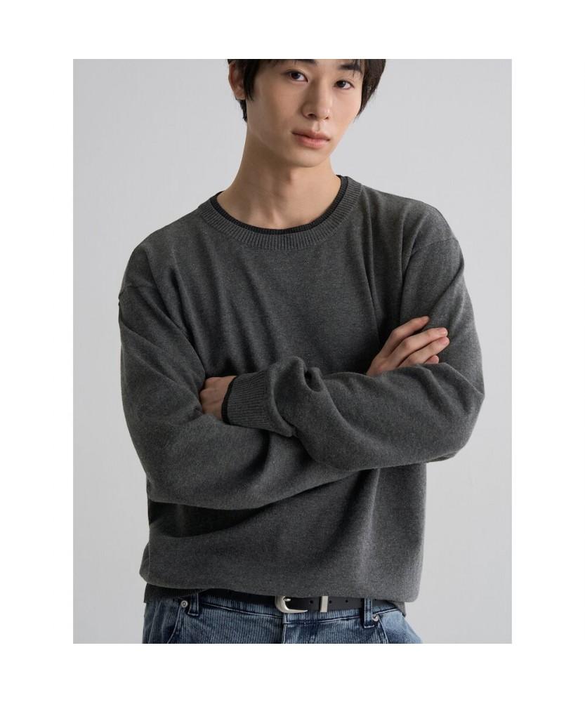 8seconds Layered Detail Round Pullover Ash
