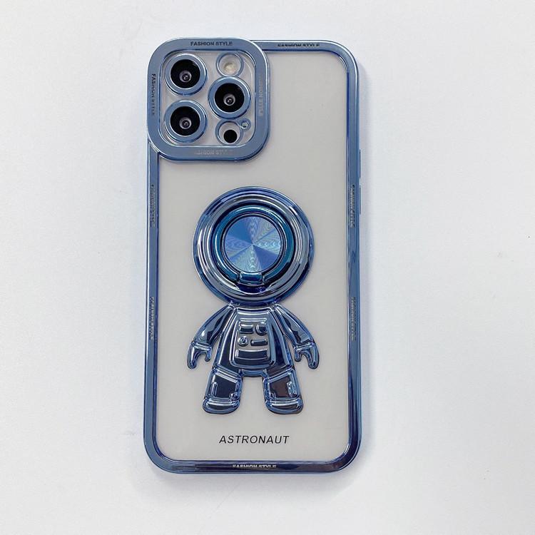 Applicable To IPhone 15 Electroplated Astronaut Mobile Phone Case 14proMax Pupil Lens Apple 13 Bracket Protective Cover