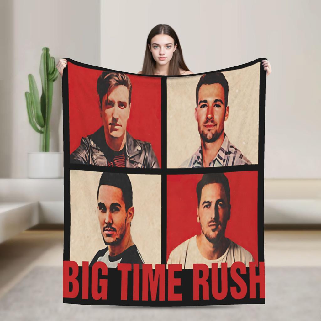 Big Time Rush Country Music Tour 2025 Flannel Blanket Winter Super Soft Throw Blanket for Living Room Bedspread Sofa Bed Cover