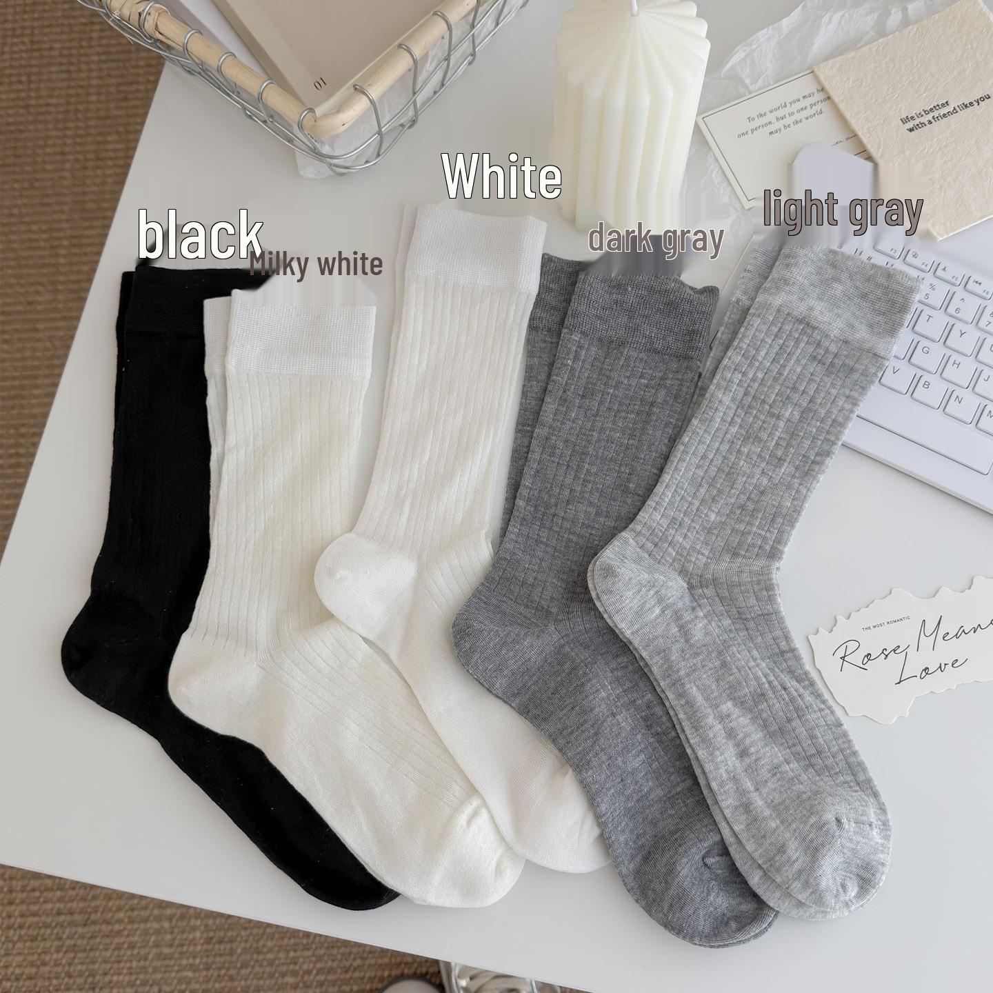 Women s White Ballet Style Mid-Calf Cotton Mesh Socks - Seamless, Thin, Pure Color, Slouch Summer Design. One Size