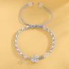 Four-leaf clover star braided hand rope bracelet simple and versatile lucky four-leaf clover bracelet sweet jewelry