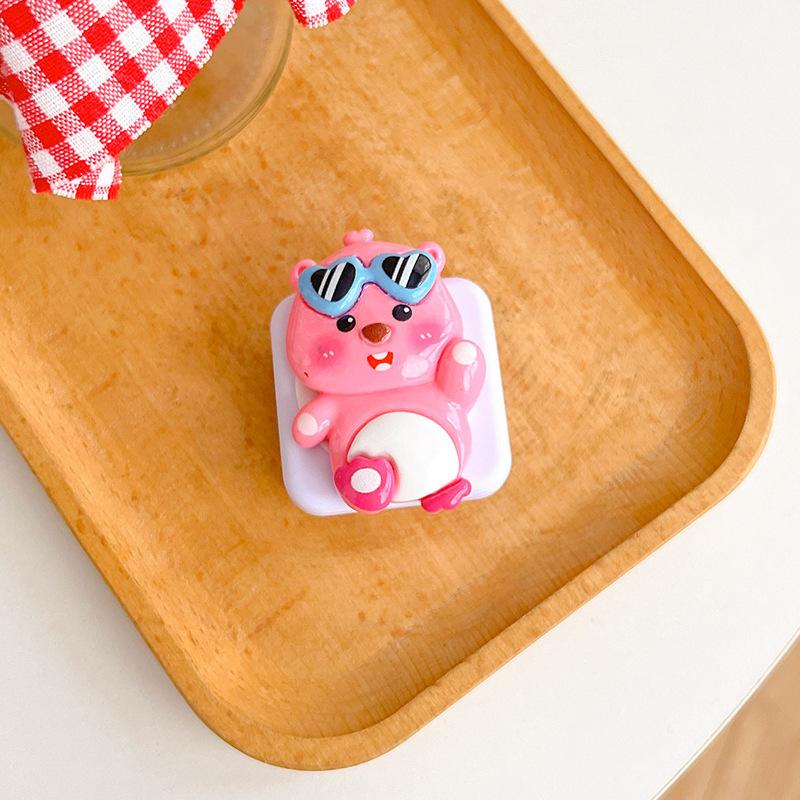 

Mobile Phone Airbag Holder Wind Cartoon Cute Mirror Beaver Portable Makeup Mirror Portable Girl Heart
