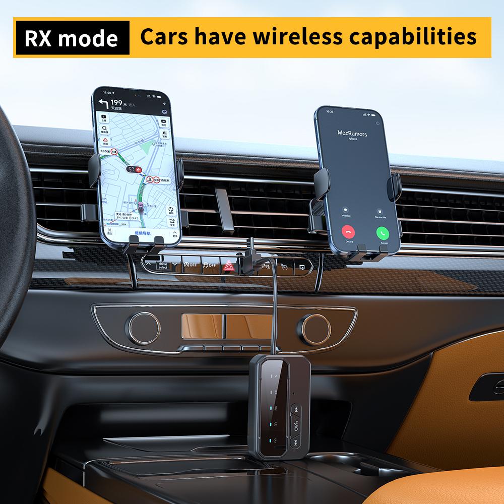 2 In 1 Bluetooth 5.4 Audio Receiver Transmitter 3.5MM AUX With Mic Music Wireless Adapter For Headphones PC TV Car Speakers
