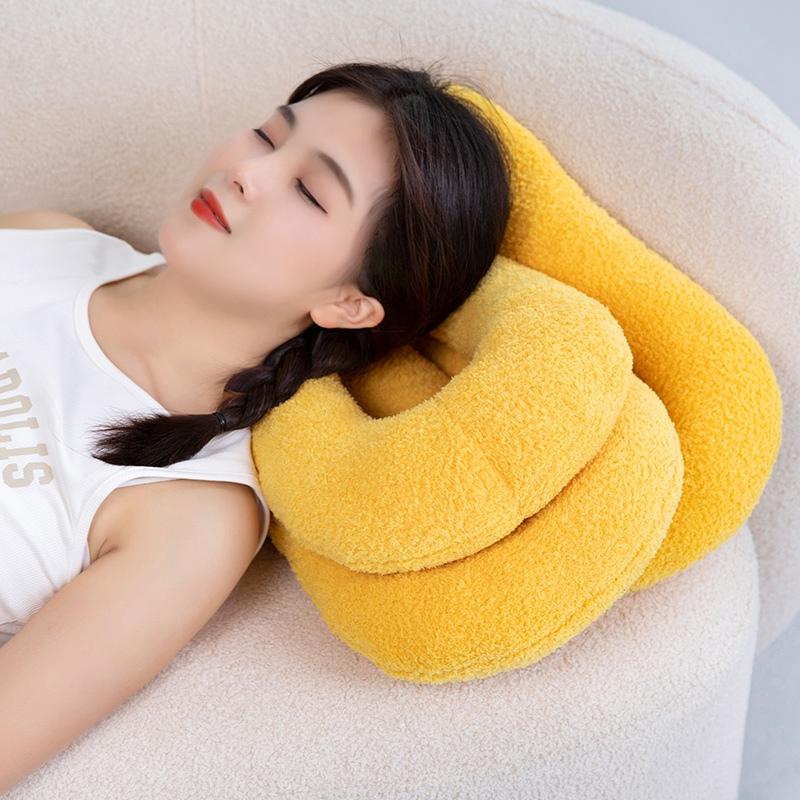 60-95Cm Creative Iron Chain Knot Pillow Stuffed Soft Sofa Cushion Nordic Style Home Plush Decoration Irregular Shaped Plush