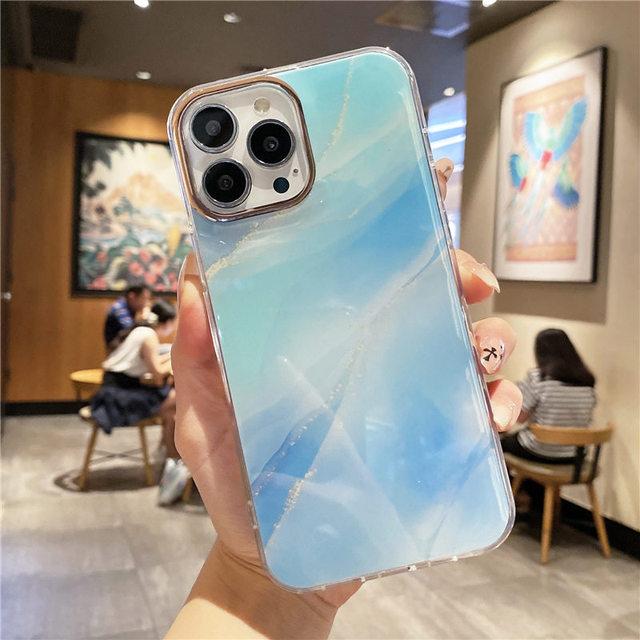 

Чехол для телефона с градиентной мраморной текстурой для Iphone 13 Pro Max 12 11 Pro Max 13pro 12 11, противоударный бампер, мягкая силиконовая задняя крышка For iPhone 13Pro