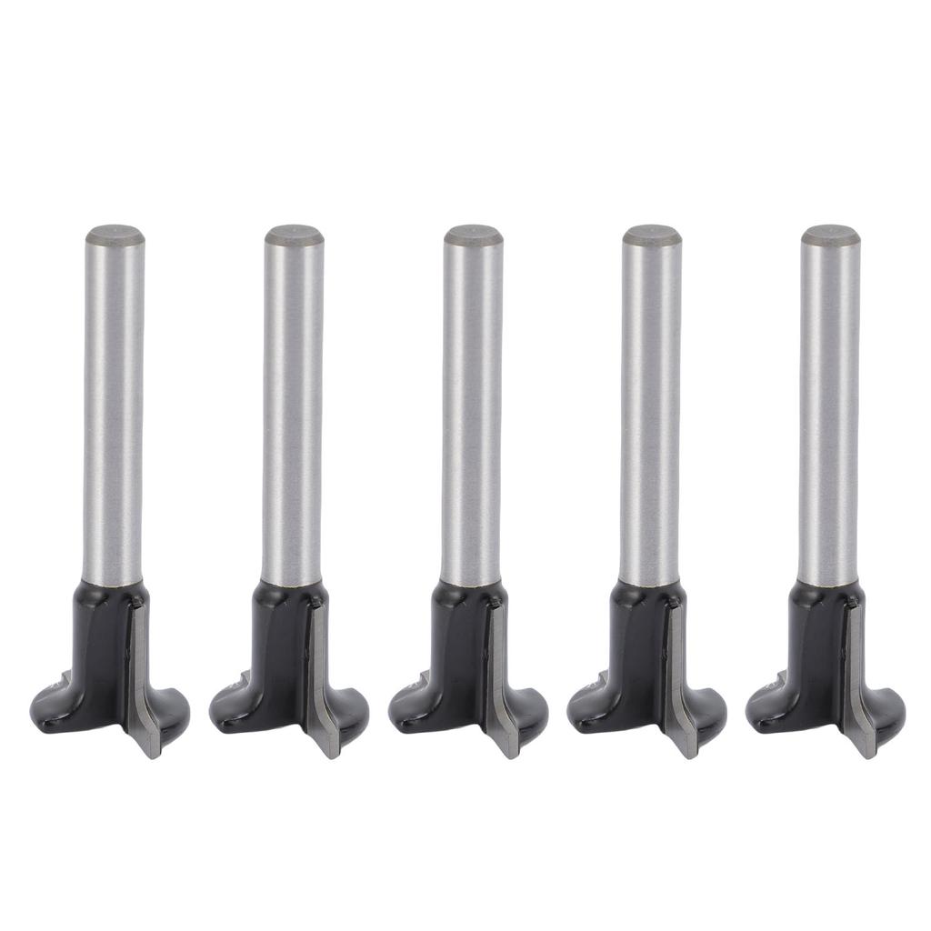 5Pcs Arc Bending Router Bit Cemented Carbide T Type 2 in 1 Router Bit for Wooden Door Closet