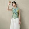 Shangdubiella Elegant Chinese Style Chiffon Blouse & A-line Skirt Set