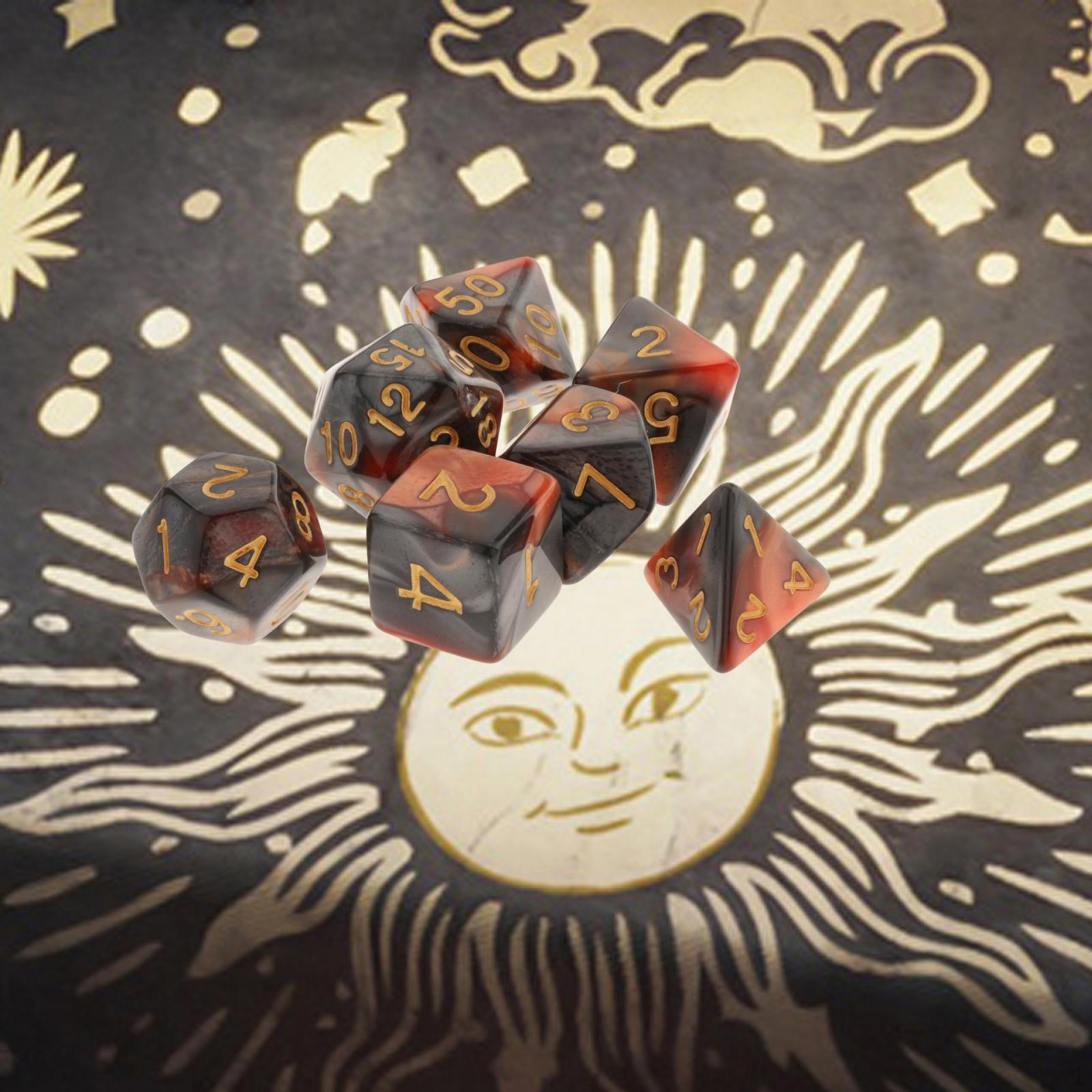 Многогранный кубик для DND, MTG, RPG, Настольных игр, Обучения математике Coffee Black