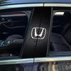 Car Emblem Center Pillar Sticker Auto Door Decorative Stickers For Honda Civic Accord Fit Jazz Pilot CRV Odyssey Passport City