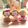Cartoon Cute Lotus Monkey Wukong Plush Dolls Stuffed Toys Keychain Backpack Pendant Bag Hanging Ornaments Accessories Kids Gifts