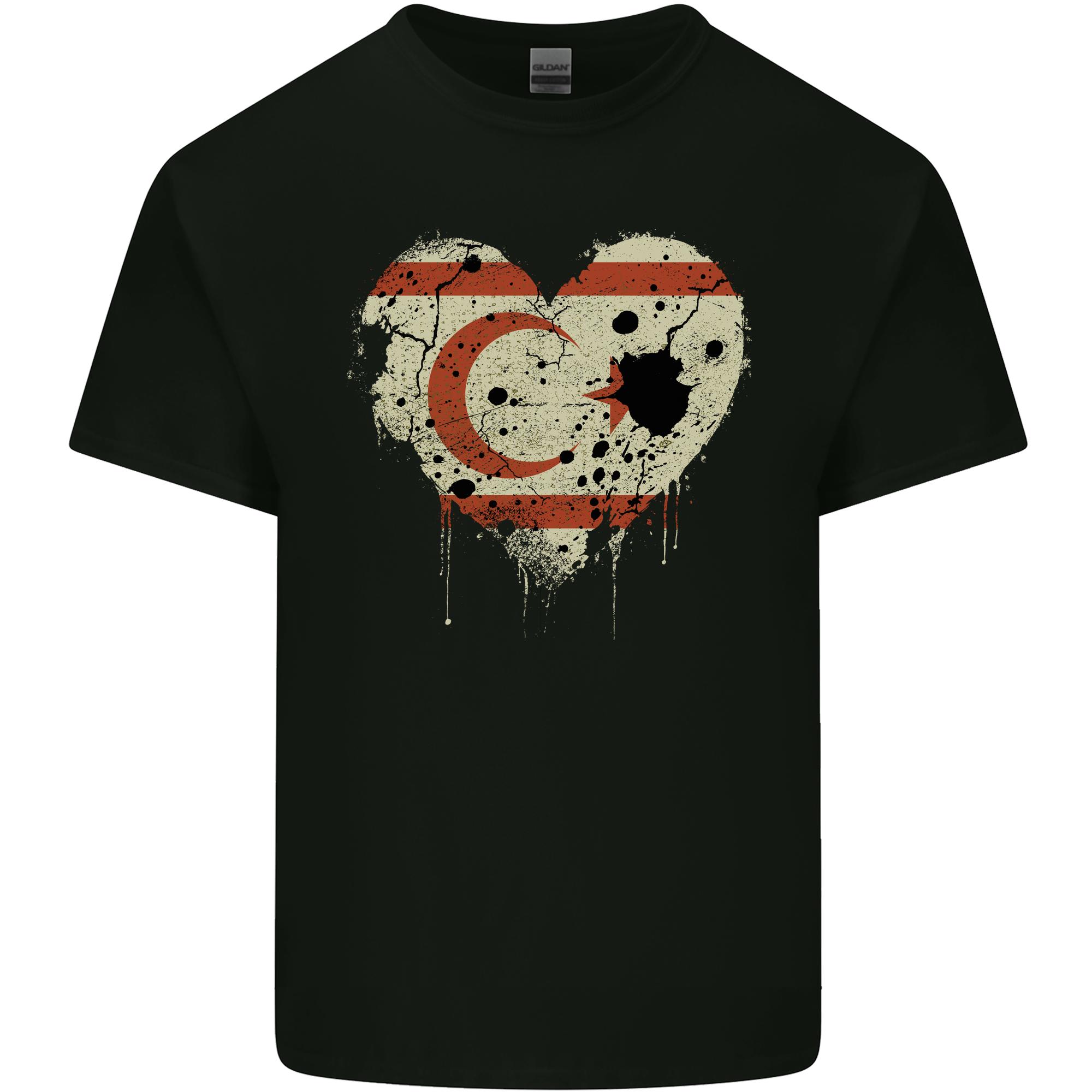 Love Flag Turkish Republic of Northern Cyprus Unisexs Light Cotton TShirt S