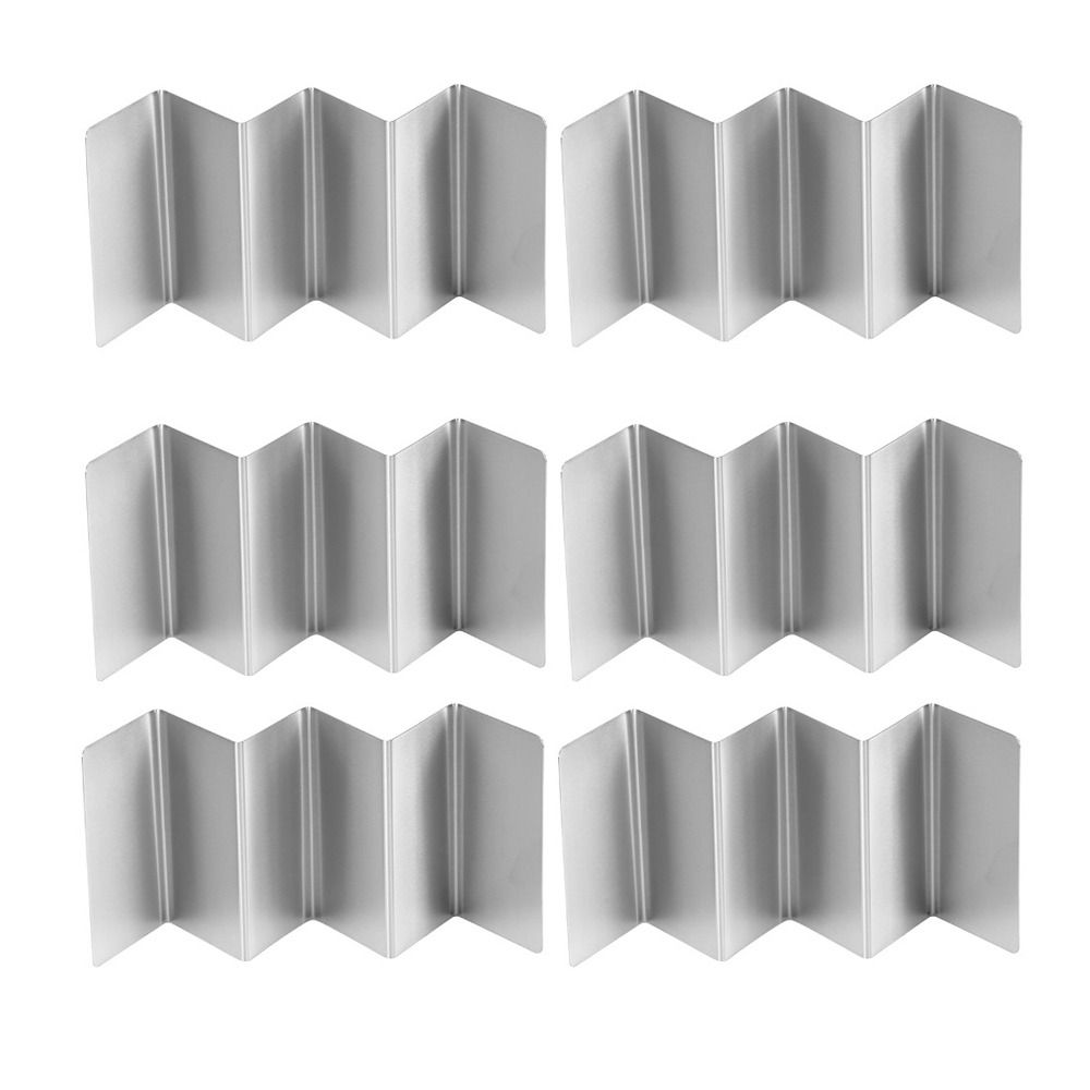 6pcs W Wavy Shape Taco Holder Stand Stainless Steel Baked Taco Rack  Table Presentation