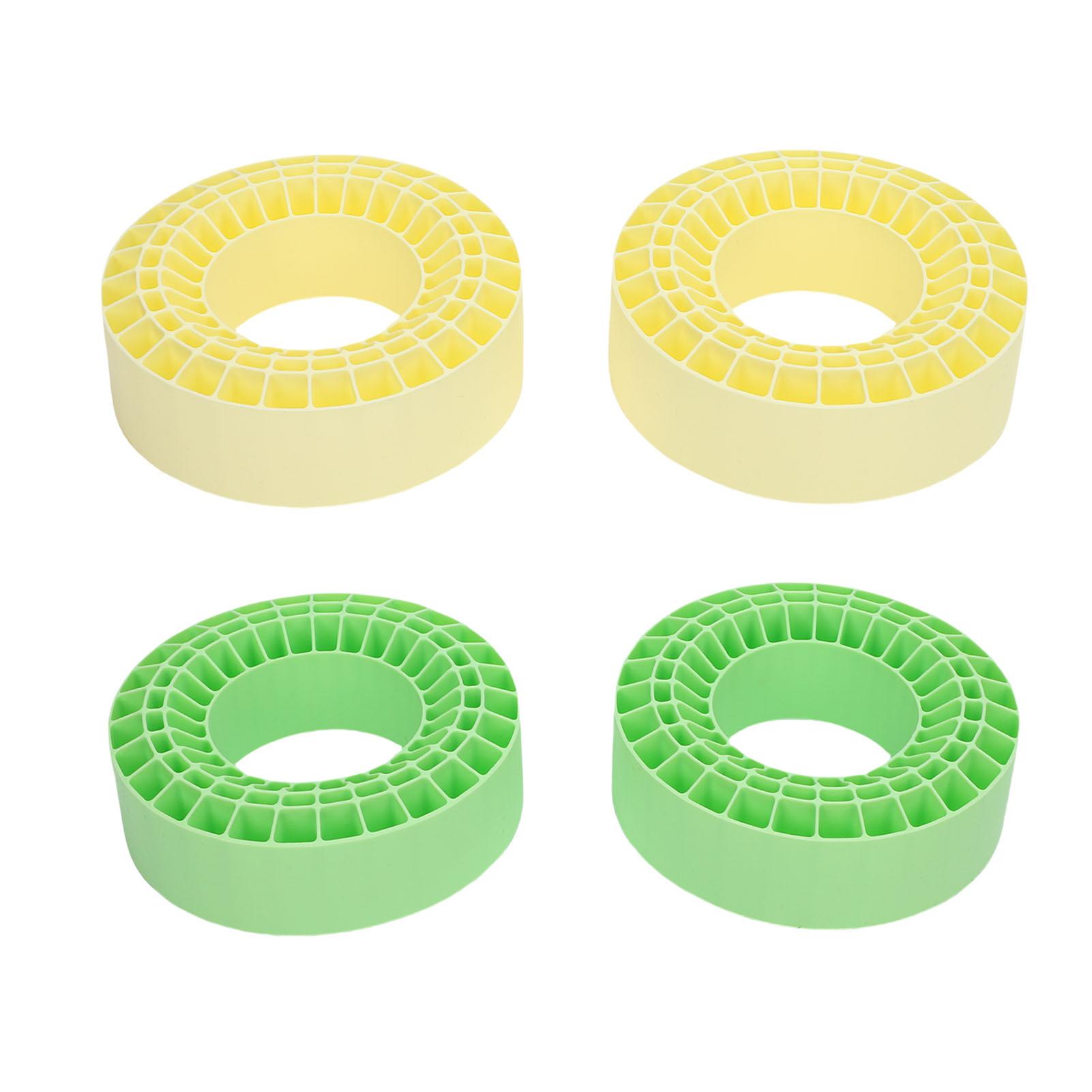 

2Pcs 2.2in Silicone Tires Insert Double Layer Hollow Tires Liners for 1/10 Crawler Cars Yellow